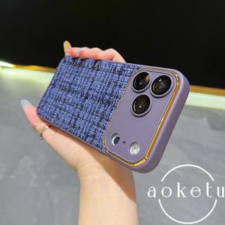 Thích hợp cho vỏ điện thoại Apple 17pro, nhung nhỏ thơm, Xingyu Orange iPhone 16promax mẫu mới thu đông, 15pro hợp thời trang 14 / 12 / 11 dành cho nữ