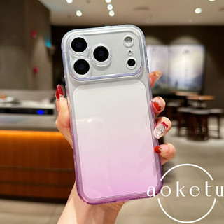 Ốp điện thoại TPU trong suốt gradient siêu mỏng thích hợp cho iPhone17 Pro max làm mát toàn diện Air trong suốt cao chống rơi