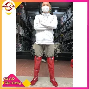 Ủng đi cấy lội nước gieo sạ bảo hộ lao động, loại sịn cao su dẻo giá rẻ