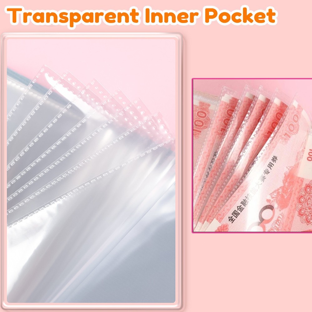 Sổ Tiết Kiệm Lưu Trữ Kiểu Sách | Nút Bấm | Chứa 100 Tờ Tiền Tiết Kiệm | Dành Cho Trẻ Em Học Sinh