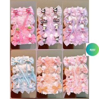 Set 8 Kẹp Tóc Bé Gái Hình Gấu Dâu Kuromi Công Chúa Dễ Thương Phong Cách Hàn Quốc – Kho sỉ gia dụng alulu