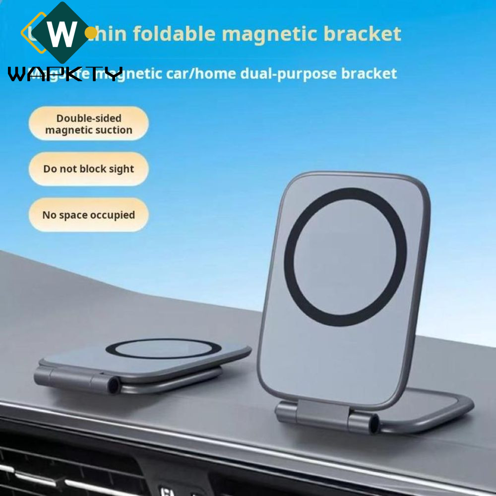 Giá đỡ ô tô WAPKTY, Giá đỡ điện thoại từ tính có thể điều chỉnh di động cho ô tô, Bảng điều khiển giá đỡ điện thoại di động siêu mỏng có thể gập lại