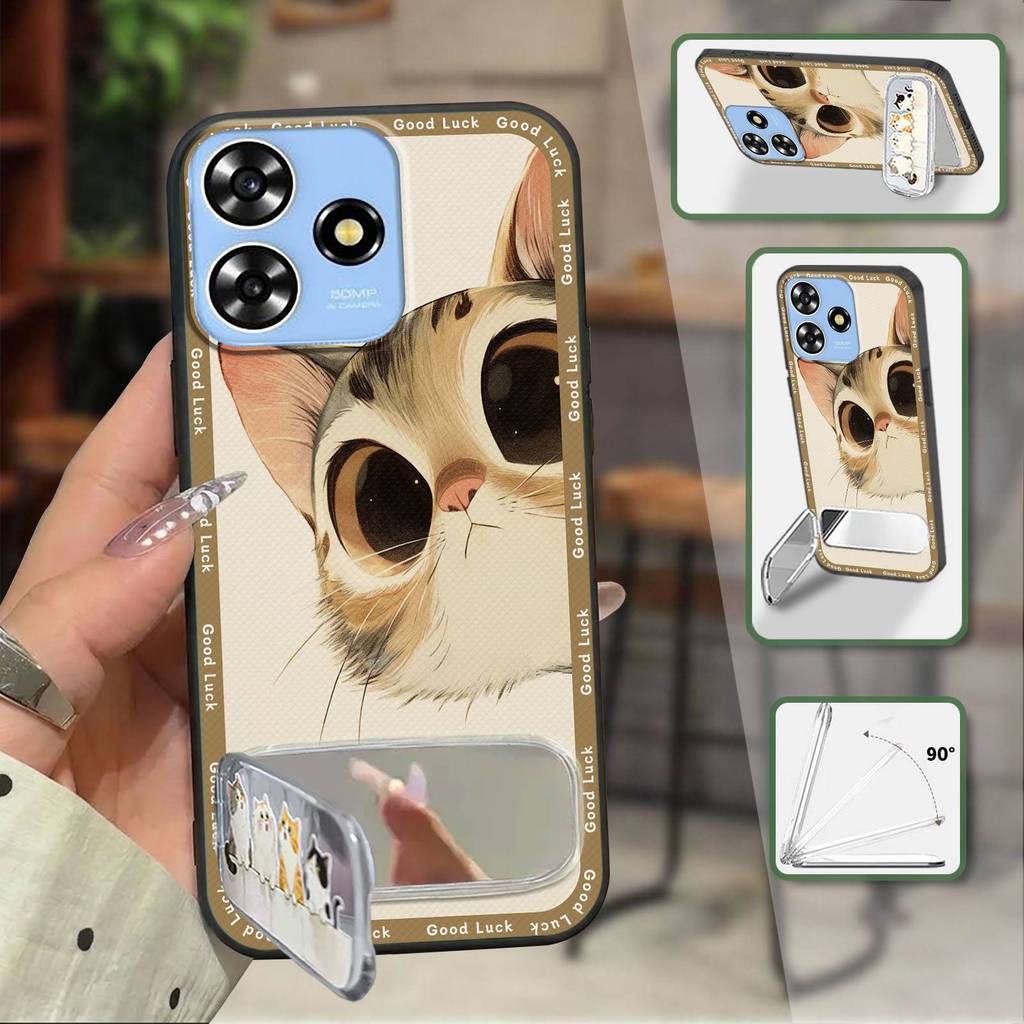 Ốp Điện Thoại Sang Trọng 3D Cho ZTE Blade A73 4G / V50 Smart / V50 Design 4G / Axon50Lite Gương Bền Túi Điện Thoại Ốp Lưng Mềm Bảo Vệ Miếng Dán Vải Thêu Silicon Bọc Toàn Bộ TPU