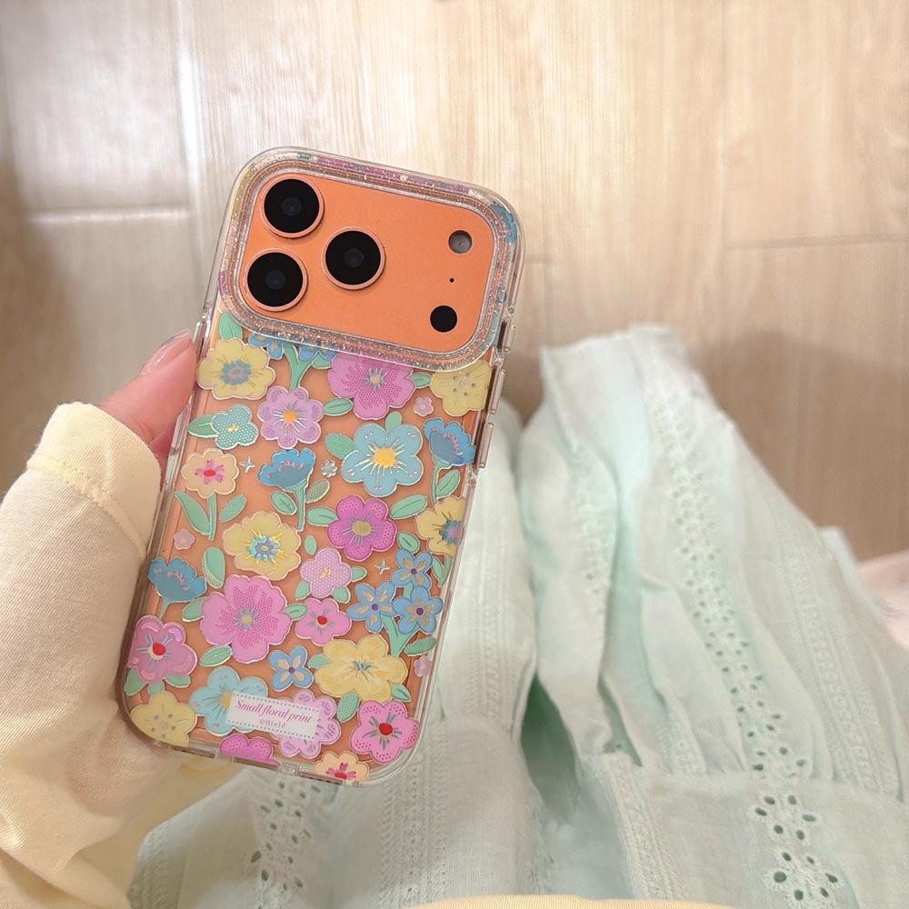 Vỏ cứng trong suốt Tương thích với iPhone 13 14 14Pro 14ProMax 15 15Pro 15ProMax 16 16Pro 16ProMax 17 17Pro 17ProMax Ốp họa tiết mùa xuân hoa đầy màu sắc