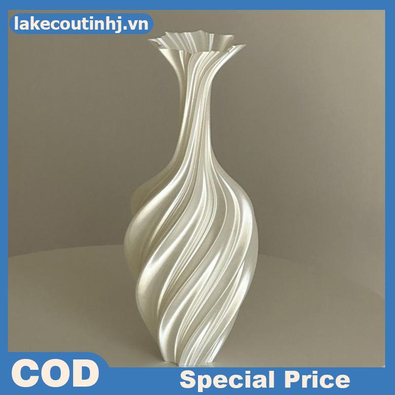 Lu 3d In Bình Hoa Phong Cách Hiện Đại Bình Hoa Có Họa Tiết Xoắn Thẩm Mỹ Hoa Trưng Bày Bình Cho Phòng Khách Để Bàn Trang Trí tinhj