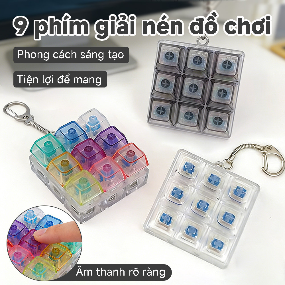 Bàn Phím Fidget, Bàn Phím Fidget, Móc Khóa Đa Năng Clicker Giải Nén Quà Tặng Cho Bé Trai Bé Gái Trong Khi
