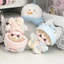 10cm20cm Quần Áo Bé Búp Bê Cotton Quần Áo Dễ Thương Búp Bê Búp Bê Mũ Jumpsuit Hai Mảnh Thay Thế Bộ