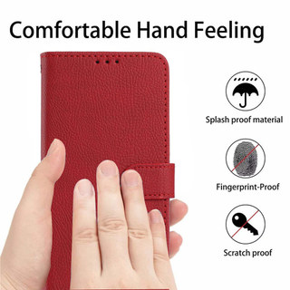 Ốp Ví Da Litchi Cho Moto G17 Power G57 G67 G77 G06 G56 G86 Edge 70 Fusion 60 Stylus 5G G Play 2026 Flip Phone Back Cover