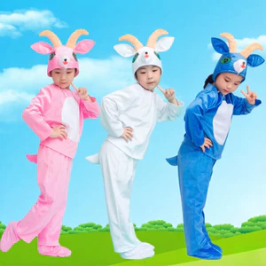 💕Chỗ💕 Trẻ Em Dê Động Vật 3-12 Tuổi Trang Phục Quần Áo Cho Bé Gái Trới Lạ Halloween Giáng Sinh