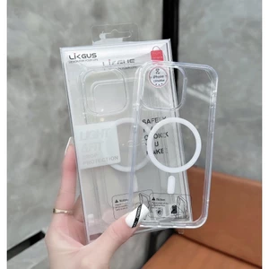Ốp Lưng Likgus Magnetic Crystal Clear Cho IP 17/16/15/14 Series - Sạc Từ Tính, Chống Ố Vàng, Chống Sốc 4Góc