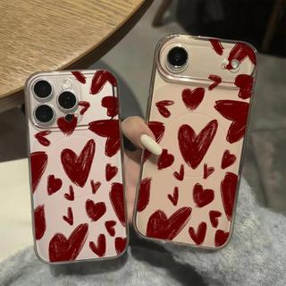 Red Love Full cho 16 trường hợp iPhone 17Air Corning Case 14/13/11Pro