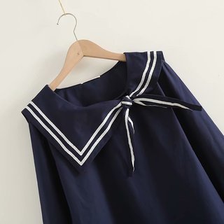 Hàng sẵn có JK sơ mi cotton phong cách đại học Hàn Quốc, cổ hải quân, phù hợp mùa xuân
