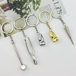 HFTOY Nha sĩ Quà tặng Móc khóa răng Nha sĩ Charm Móc khóa Vệ sinh Quà tặng tốt nghiệp Móc khóa mẹ, Móc khóa bé gái Kid Boy ~