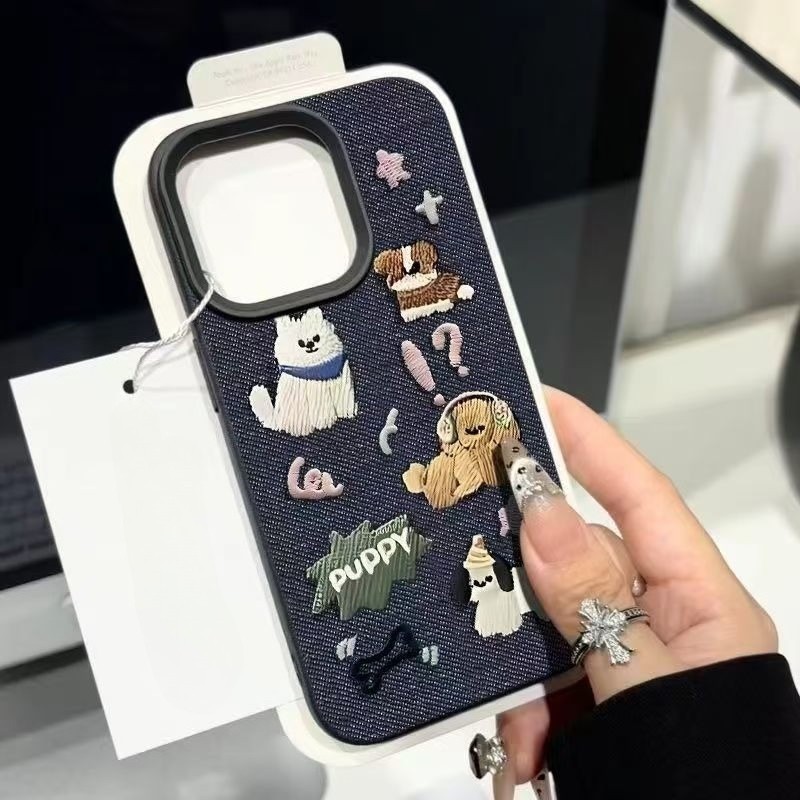 Dễ Thương Cowboy Puppy Trường Hợp Điện Thoại Cho iPhone 17 16 15 14 13 12 11 Pro Max X Xr Xs Max_