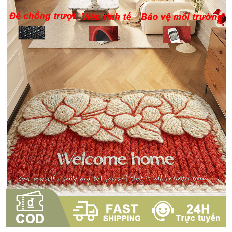 Thảm chống trượt 2026, thảm cửa & thảm nhà tắm, chùi chân làm sạch bụi, thấm nước, dễ giặt, sang trọng, bền đẹp