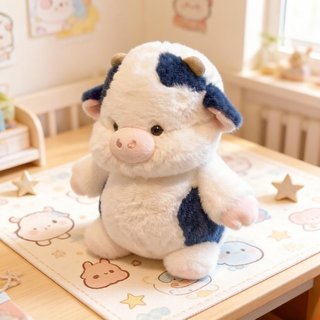 Gấu bông bò sữa 40cm – Lông mềm mịn, bông PP êm ái – Gối ôm ngủ dễ thương – Trang trí & quà tặng – Ôm là mê liền