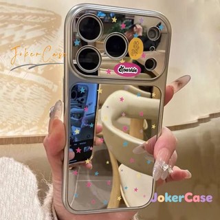 Ốp Lưng Cho IPhone 16 12 15 11 17 13 14 Pro Max 7 15 16 8 Plus XR XS MAX Ngôi sao đầy màu sắc Make Up Mirror Cover