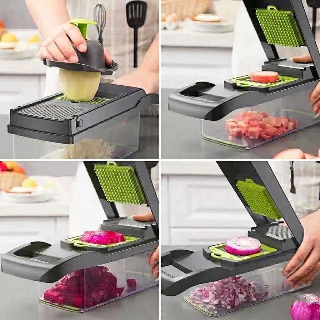 Bộ Dụng Cụ Cắt Thái Nạo Rau Củ Đa Năng 12 Món Kèm Hộp Đựng Tiện Lợi Dụng Cụ Nhà Bếp Cao Cấp