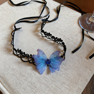 Vòng cổ chocker thiết kế độc đáo với voan ren và ruy băng cao cấp