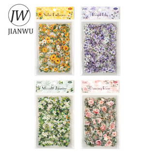 JIANWU Dream Collection Words Series Vintage Plant Hoa Phong Cảnh Chất Liệu Cắt Dán PET Sticker Sáng Tạo DIY Tạp Chí Văn Phòng Phẩm