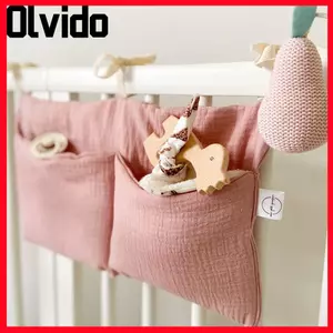 Túi đựng OLVIDO, Hộp đựng tã 2 túi Túi treo nôi, Sản phẩm tiện lợi đa chức năng dành cho trẻ sơ sinh Cot Bed Sắp xếp