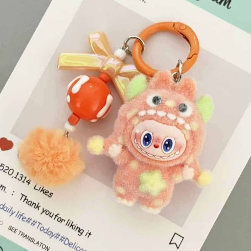 Phim hoạt hình Cặp đôi dễ thương Quái vật sang trọng Mặt dây chuyền chìa khóa di động Mặt dây chuyền túi sinh viên