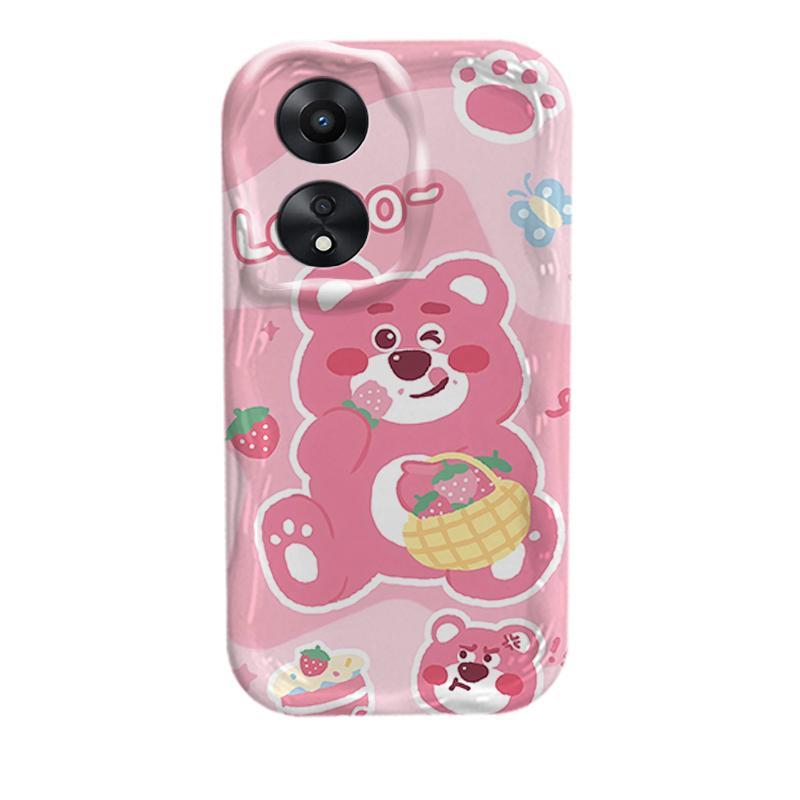 Ốp Silicon Hoạt Hình Cho OPPO A18 A38 A58 A60 A17 A17K 4G Điện Thoại Thông Minh 3D TPU Mềm Lotso Vỏ Điện Thoại Chống Sốc