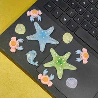Set Charm Biển Xinh Lấp Lánh Sao Biển Cá Cute Pastel Dễ Thương Trang Trí Giày Dép Túi Xách Kawaii Siêu Xinh