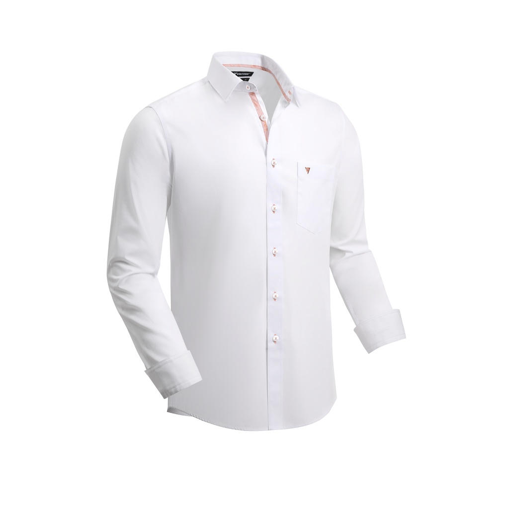 Áo sơ mi dài tay vạt tròn VIETTIEN vải Bamboo form REGULAR FIT VT00000731