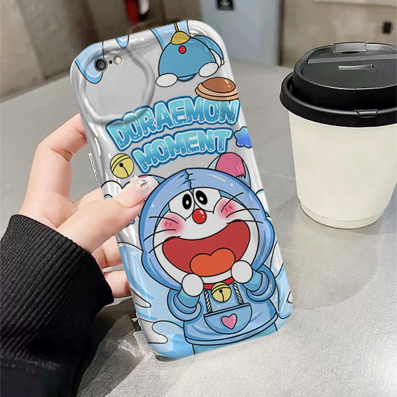 Ốp Silicon Hoạt Hình Cho iPhone 6 6S 6 Plus 6S Plus 7 8 Plus SE 2020 Vỏ Điện Thoại Mềm 3D Doremon Chống Sốc Ốp Lưng