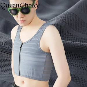 Corset nữ ngắn mỏng thoáng khí, có dây kéo và chất kết dính, size 6XL