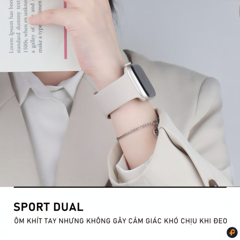 [Khoá Bướm] Dây Đeo Silicon Siêu Mịn Cho Đồng Hồ Apple Watch Series Ultra 11 10 9 8 7 6 5 4 3 49/46/45/44/42/41/40/38mm
