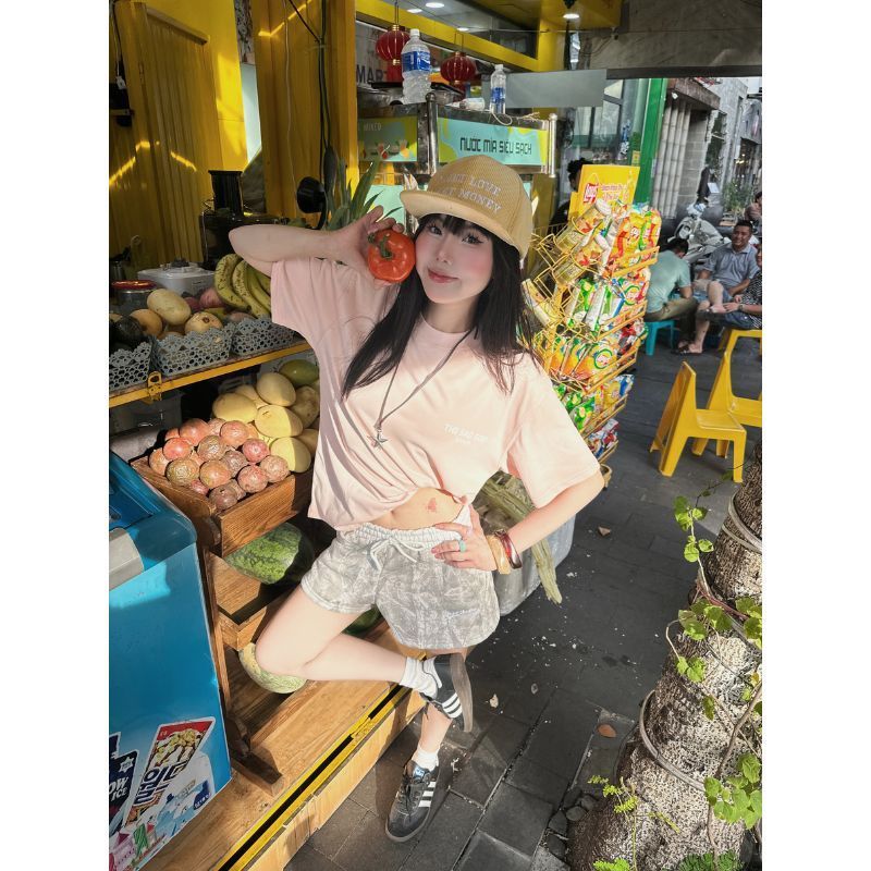 Áo thun cotton The Bad God Serenity mùa hè nhiều màu thoải mái Áo thun nữ Áo nữ