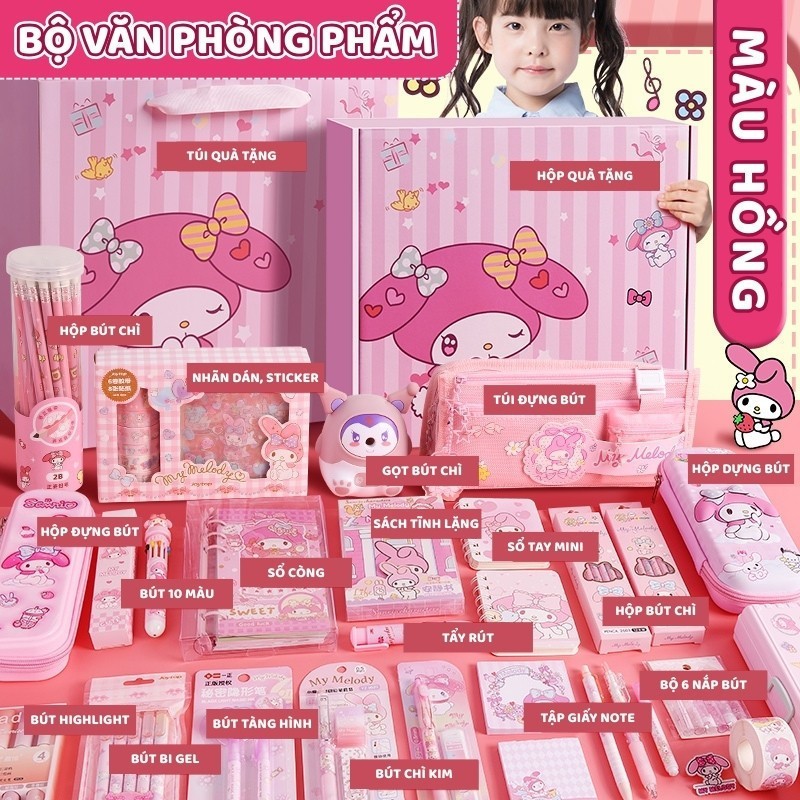 Bộ dụng cụ học tập giá cả phải chăng - Đa dạng mẫu mã, bán buôn hộp quà sinh nhật dịp Lễ 6/1