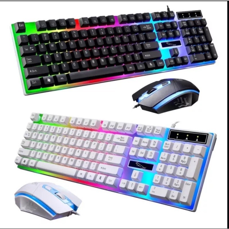 Bộ bàn phím giả cơ kèm chuột gaming có dây GTX 350 hàng mới cổng kết nối usb siêu bền