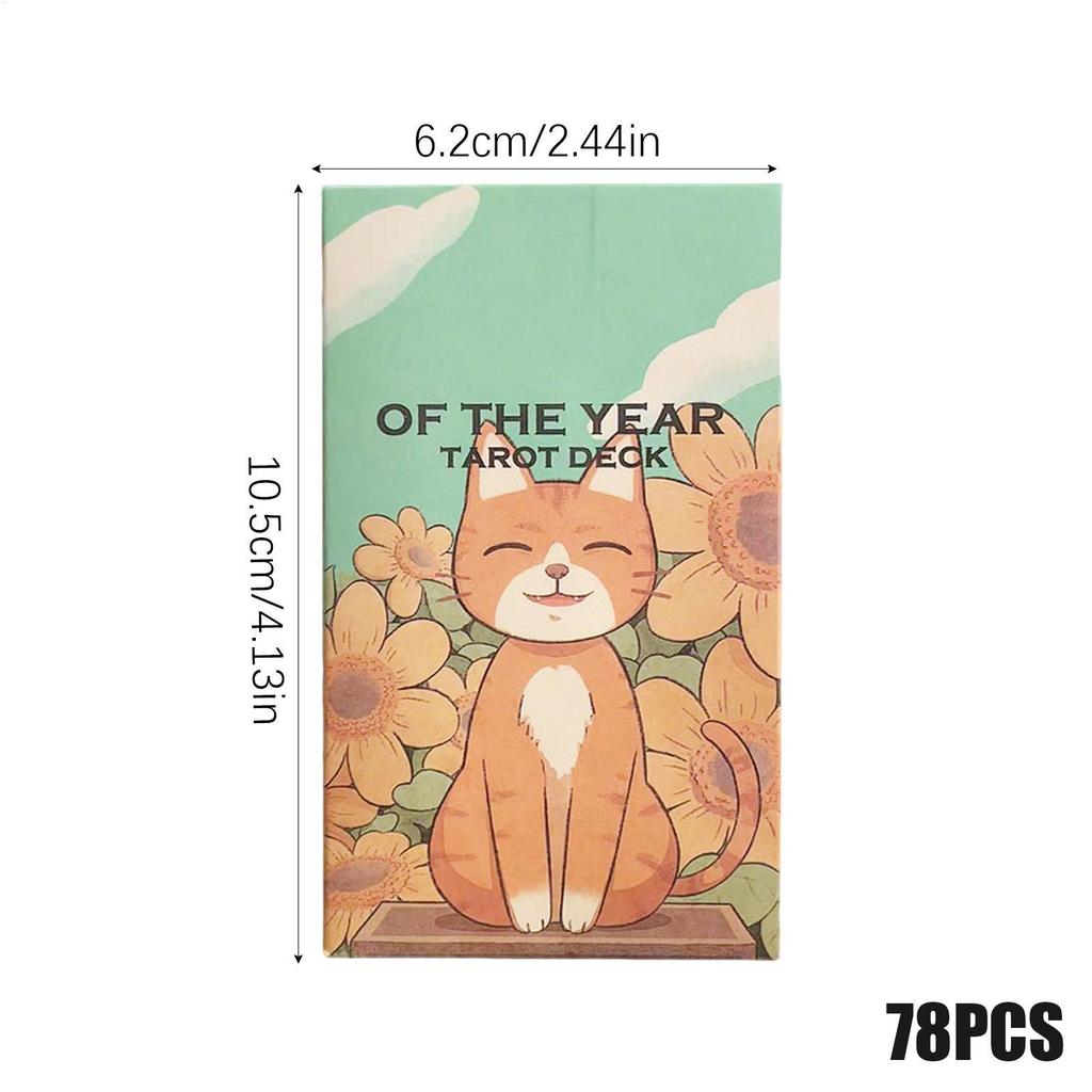 Tarot Cards Tarot Card Set Year Theme 10.5x6.2cm Pocket Size Spirit Deck Book 78X For Divination Astrology junlavn