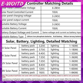 E-WOITD Bền DC6-45V Bảng mạch điều khiển LED 10A-20A hoàn toàn tự động BẬT TẮT Bảng đèn đường năng lượng mặt trời E-WOITD