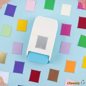 CHEESELY Tem viền đục lỗ, Máy dập nổi tem thủ công, Đồ thủ công DIY tinh tế Tem tiết kiệm nhân công Máy đục lỗ răng để thủ công giấy Scrapbooking