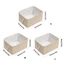 Hộp sắp xếp quần áo bằng vải lanh Cotton YOI có tay cầm gia cố Thùng lưu trữ