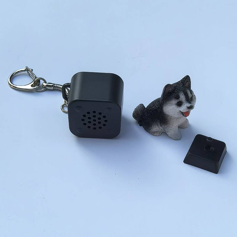 < WHPHous-t > Móc khóa bàn phím Fidget, Đồ chơi mèo Fidget có thể làm cho mèo Móc khóa âm thanh, Giảm căng thẳng có thể sạc lại bằng đèn đẹp