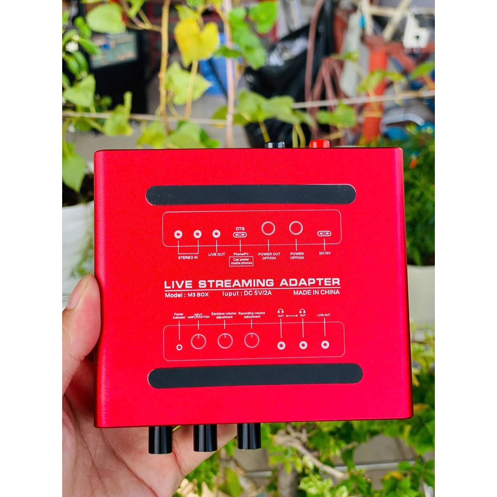 M3-Box Sound Card 24 Bit Dành Cho Hát Live Sử Dụng Chất Lượng Âm Thanh Tốt Thu Âm Livestream Chơi Game Karaoke Online