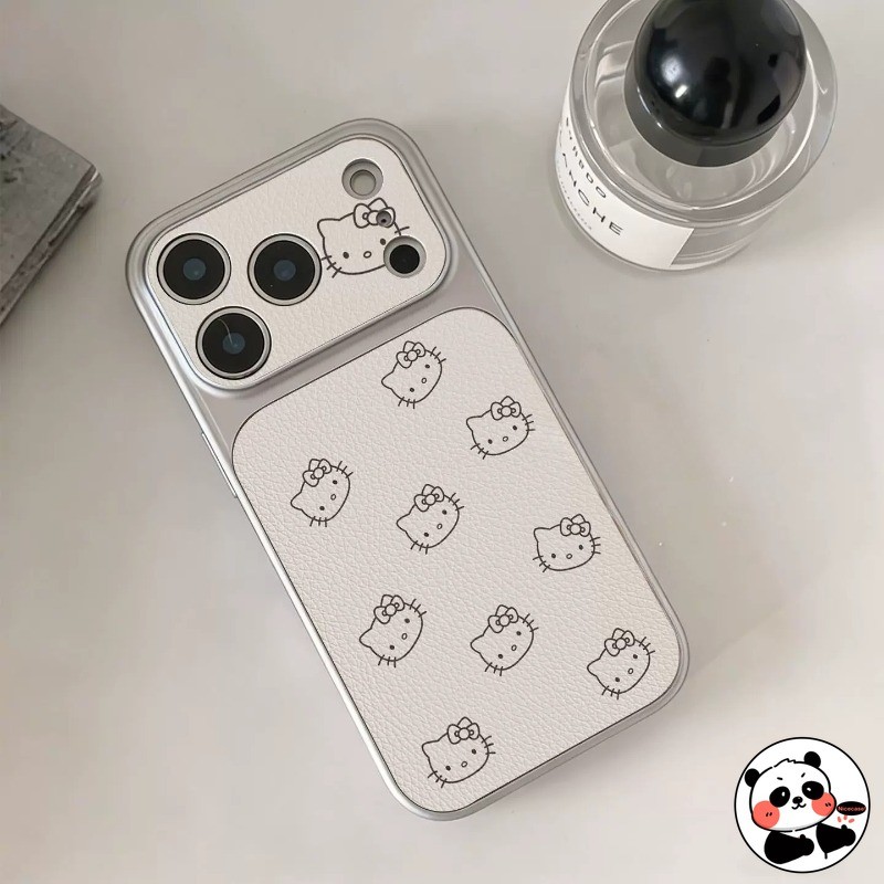 Ốp Điện Thoại Da Mèo Kitty Dễ Thương Cho Redmi Note 15 14 14S SE 13 12 Turbo 11 Pro Plus 11T 11S 10 Pro Turbo 5 Max 4 A4 A3 Pro 5G 4G Vỏ Bạc ins Phong Cách Hoạt Hình Vỏ Mềm