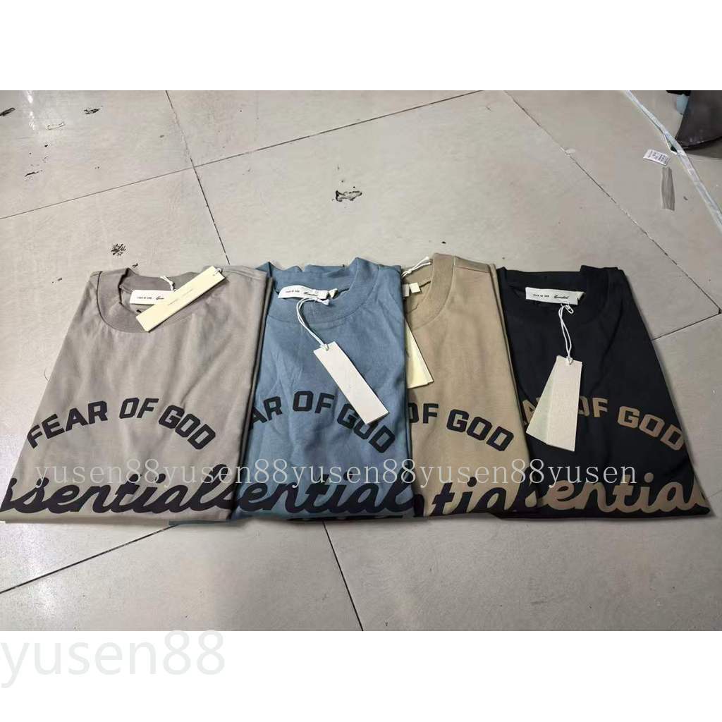 Bộ sưu tập mới ESSENTIALS FEAR OF Summer - Áo thun ngắn tay cotton nguyên chất