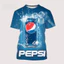 Áo thun unisex cổ tròn tay ngắn Pepsi 3D in nổi, phù hợp mọi giới tính