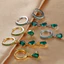 Bông tai zircon hình giọt nước thời trang