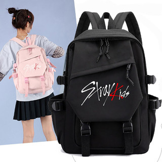 Stray Kids Kết Hợp Phong Cách Mới Hàng Hóa Cùng Phong Cách Ba Lô Ba Lô Dung Tích Lớn Học Tập Phiên Bản Hàn Quốc Học Sinh Nam Nữ