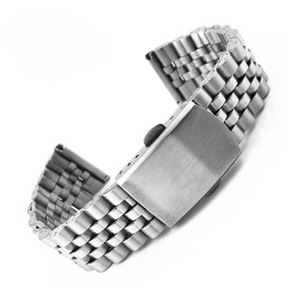 Dây đeo đồng hồ bằng thép không gỉ Jubilee 18mm 20mm 22mm cho SEIKO Diver Lặn SKX007 SNX Vòng đeo tay đồng hồ nam nữ thay thế Kim loại Bạc 5 hạt Dây đeo đồng hồ