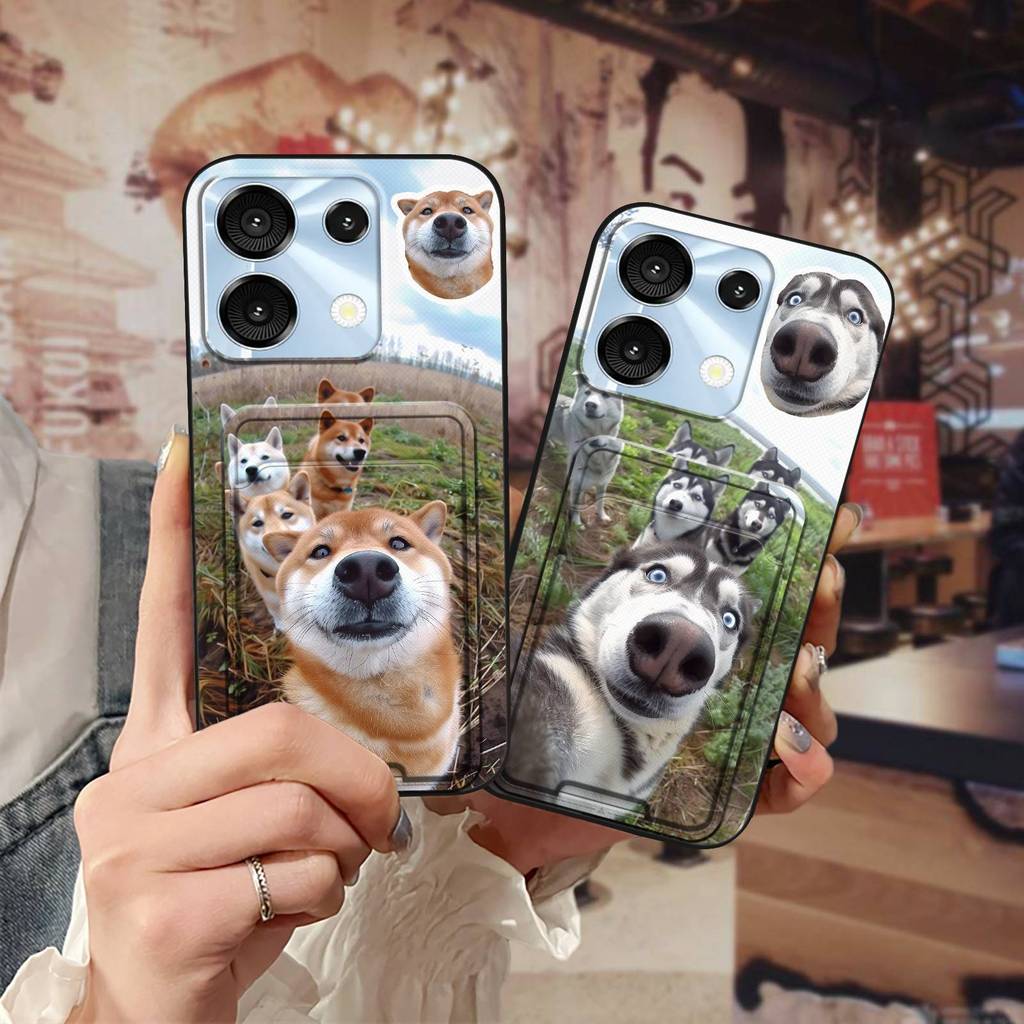 Ốp Mềm Chống Bụi Ốp lưng UMIDIGI G9 5G / G9C / G9T / G9A / Note90 / 90C / 90A Túi Đựng Thẻ Thiết Kế Thời Trang Cho Chó Chống Va Đập Tay Thẻ Mèo Ốp Lưng Bảo Vệ TPU Chống Bụi Bẩn