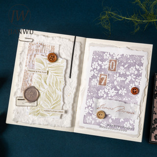 JIANWU Hoa Cho Bạn Series Vintage Thực Vật Ren Hoa Phong Cảnh Chất Liệu Cắt Xốp Tem Sáng Tạo Rác Tạp Chí Văn Phòng Phẩm