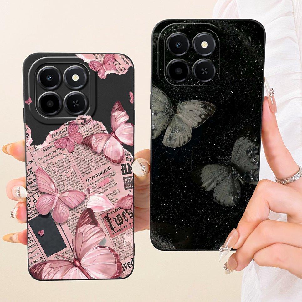 Dành Cho Honor X6C X6B X6A 4G Ốp lưng Hoa Cúc Hoa Bướm Nơ Họa Tiết Vỏ Mềm Silicon Lỏng Chống Sốc Ốp Lưng